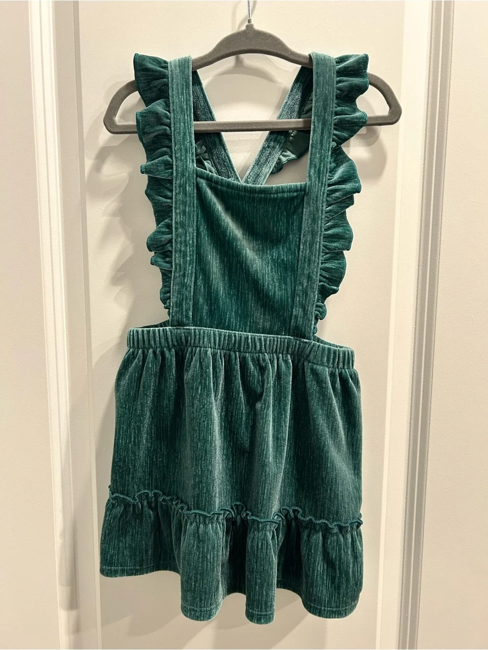 Carter's Teal Corduroy Ruffle Strap Pinafore Skirt
